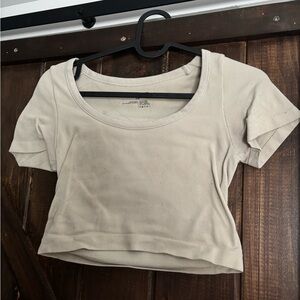 Garage Cream Crop Top